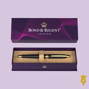 Bond & Regent Gloss Black & 24 Karat Gold